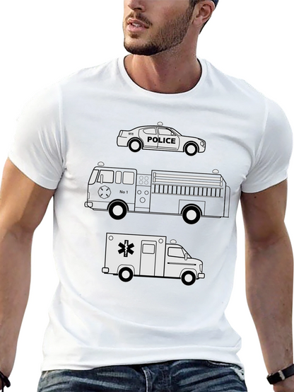Emergency Vehicles Graphic T-Shirt