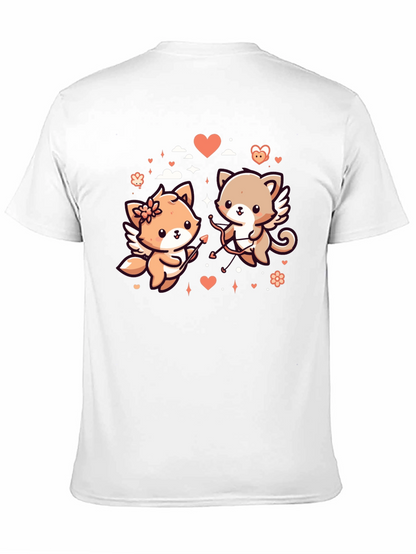 Valentines Day Cats Graphic T-Shirt