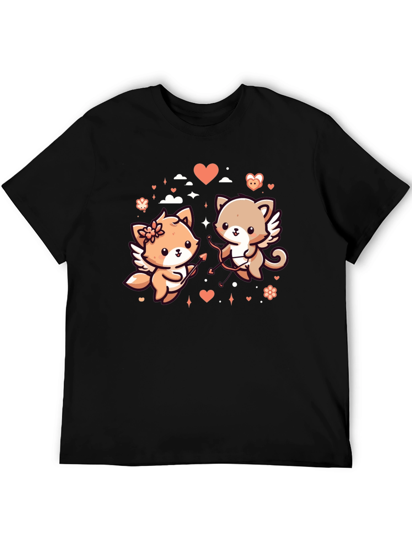 Valentines Day Cats Graphic T-Shirt