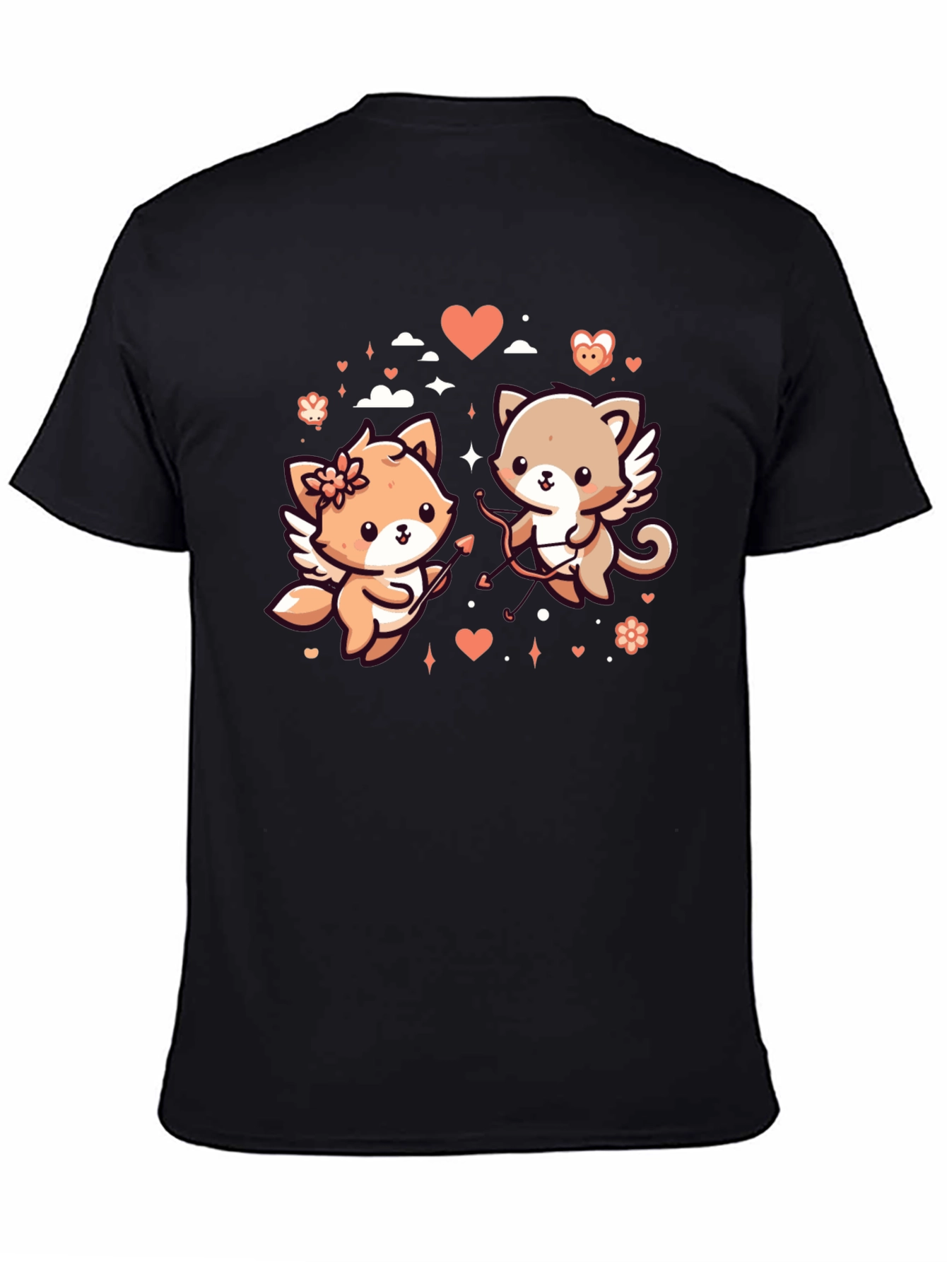 Valentines Day Cats Graphic T-Shirt