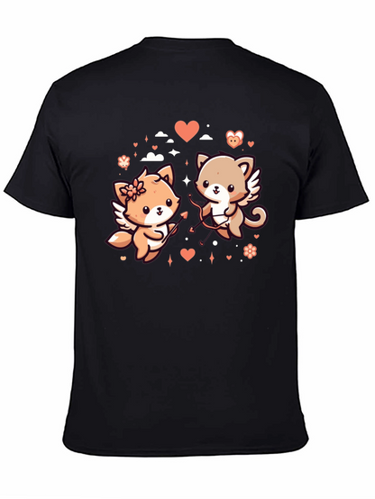 Valentines Day Cats Graphic T-Shirt