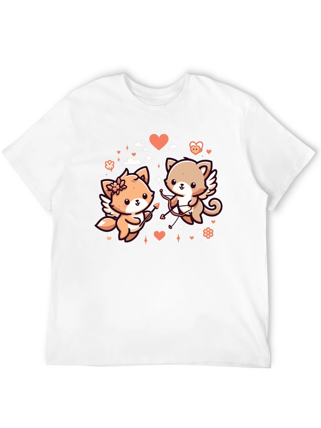 Valentines Day Cats Graphic T-Shirt