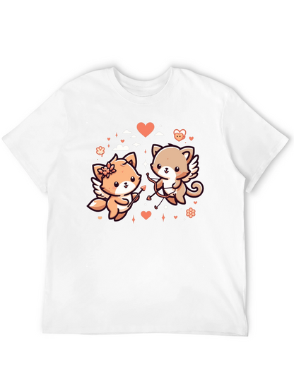 Valentines Day Cats Graphic T-Shirt