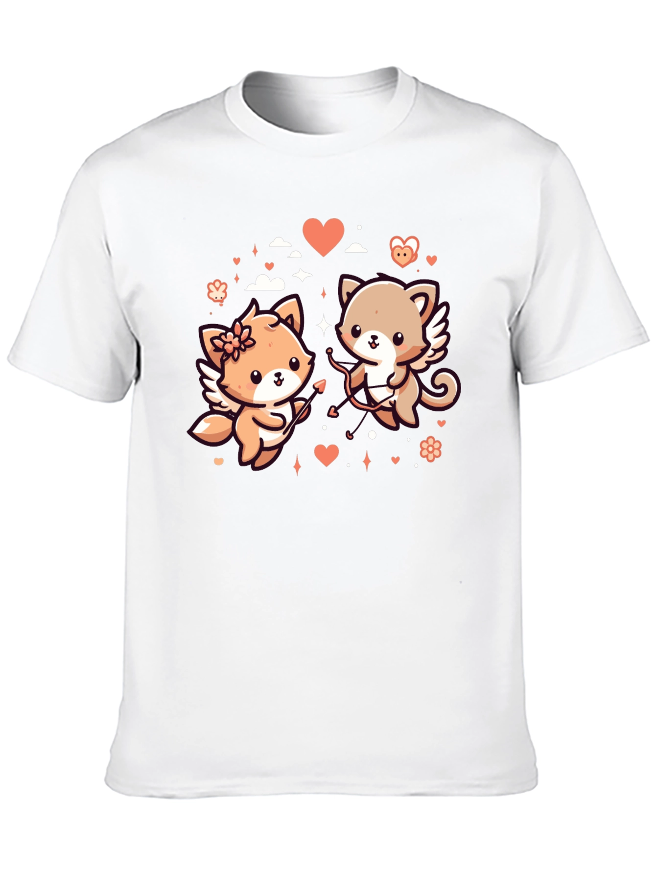Valentines Day Cats Graphic T-Shirt