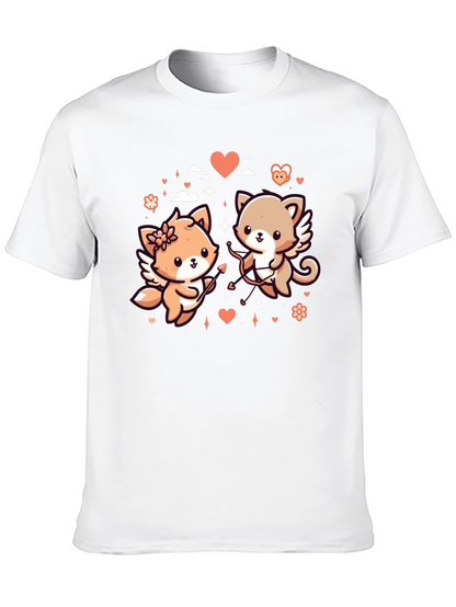 Valentines Day Cats Graphic T-Shirt