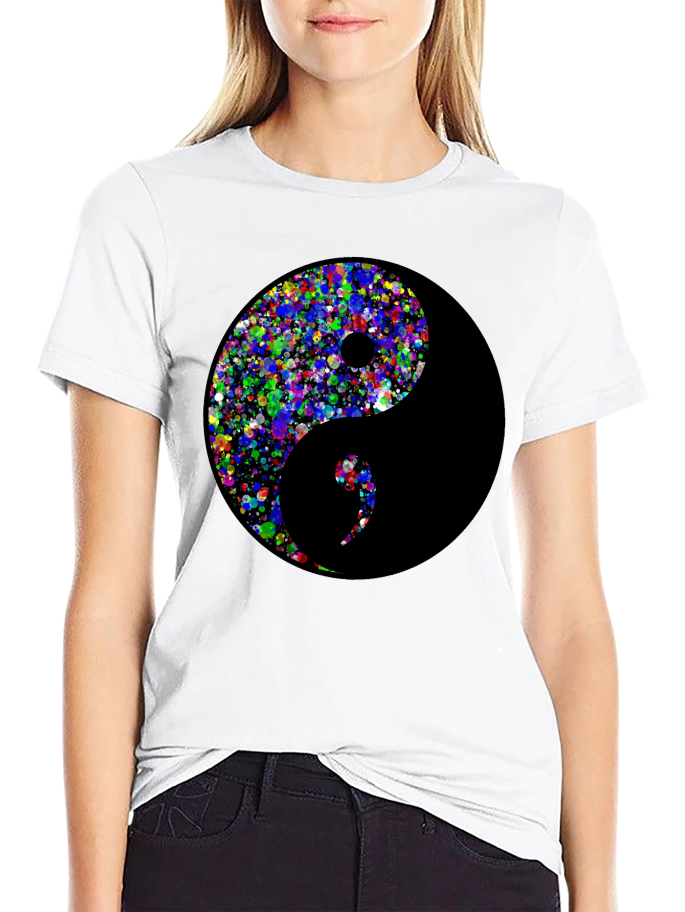 Yin Yang Splatter T-Shirt - Balance Style