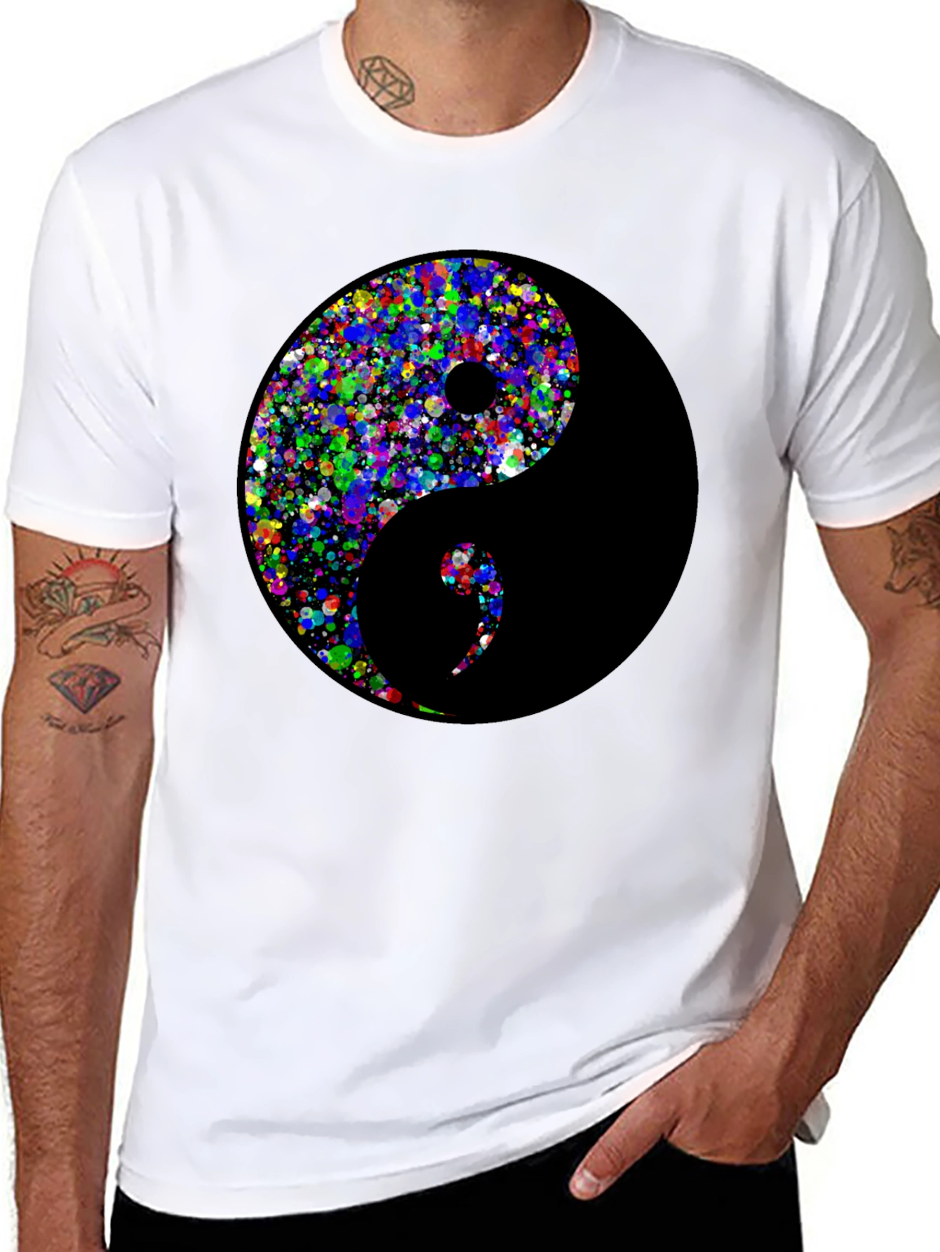 Yin Yang Splatter T-Shirt - Balance Style
