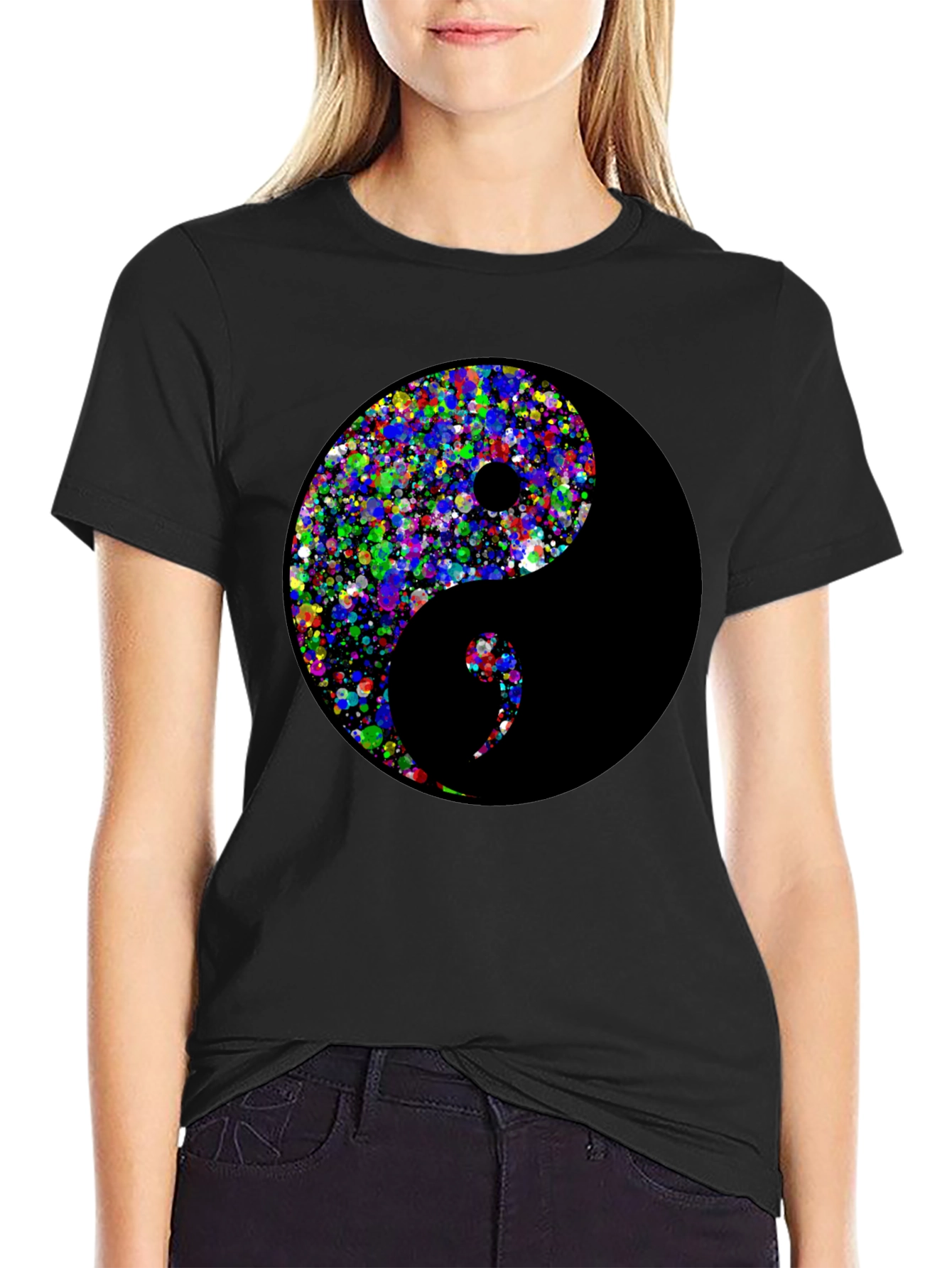 Yin Yang Splatter T-Shirt - Balance Style