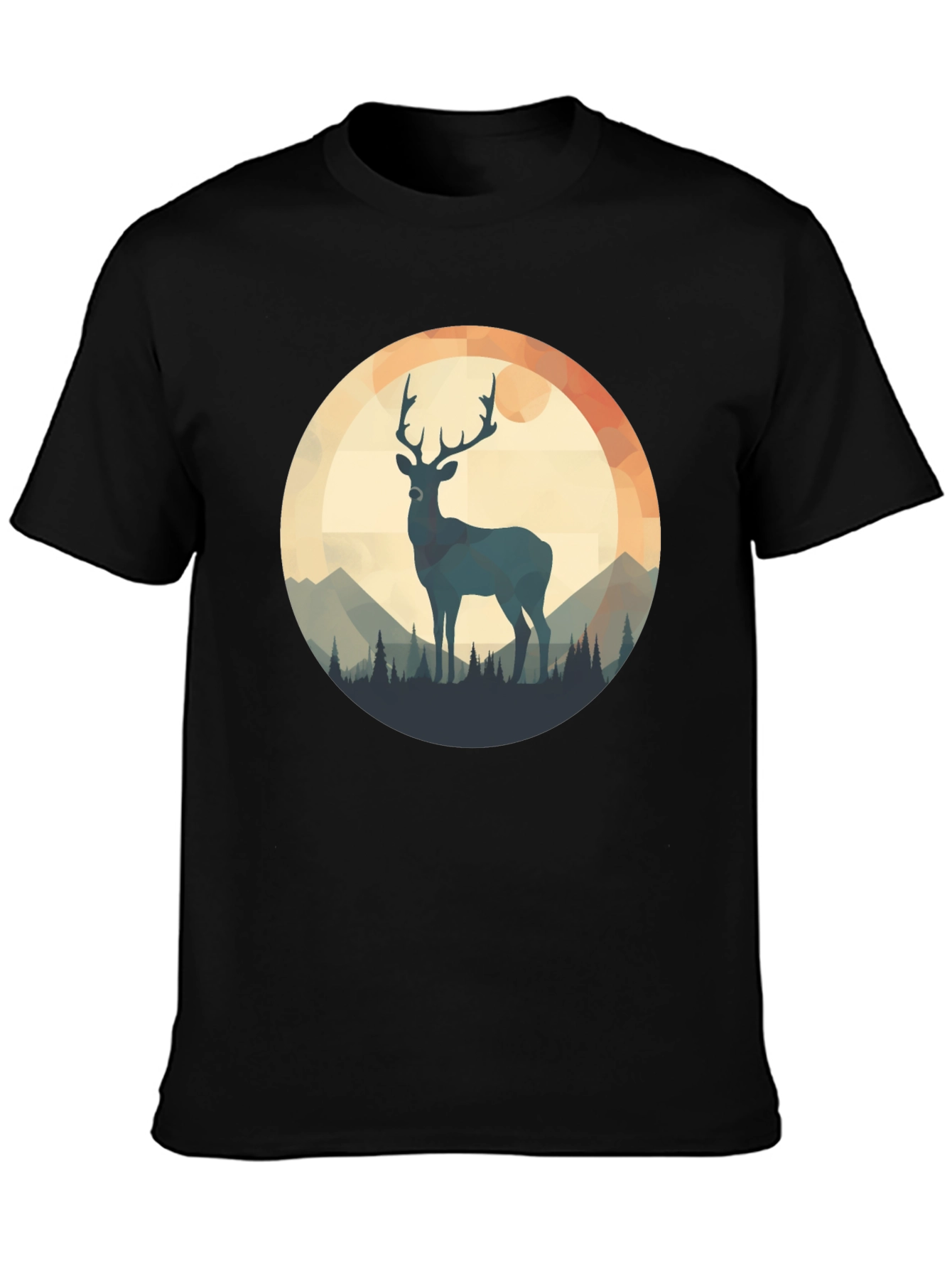 Deer Silhouette T-Shirt - Nature Design