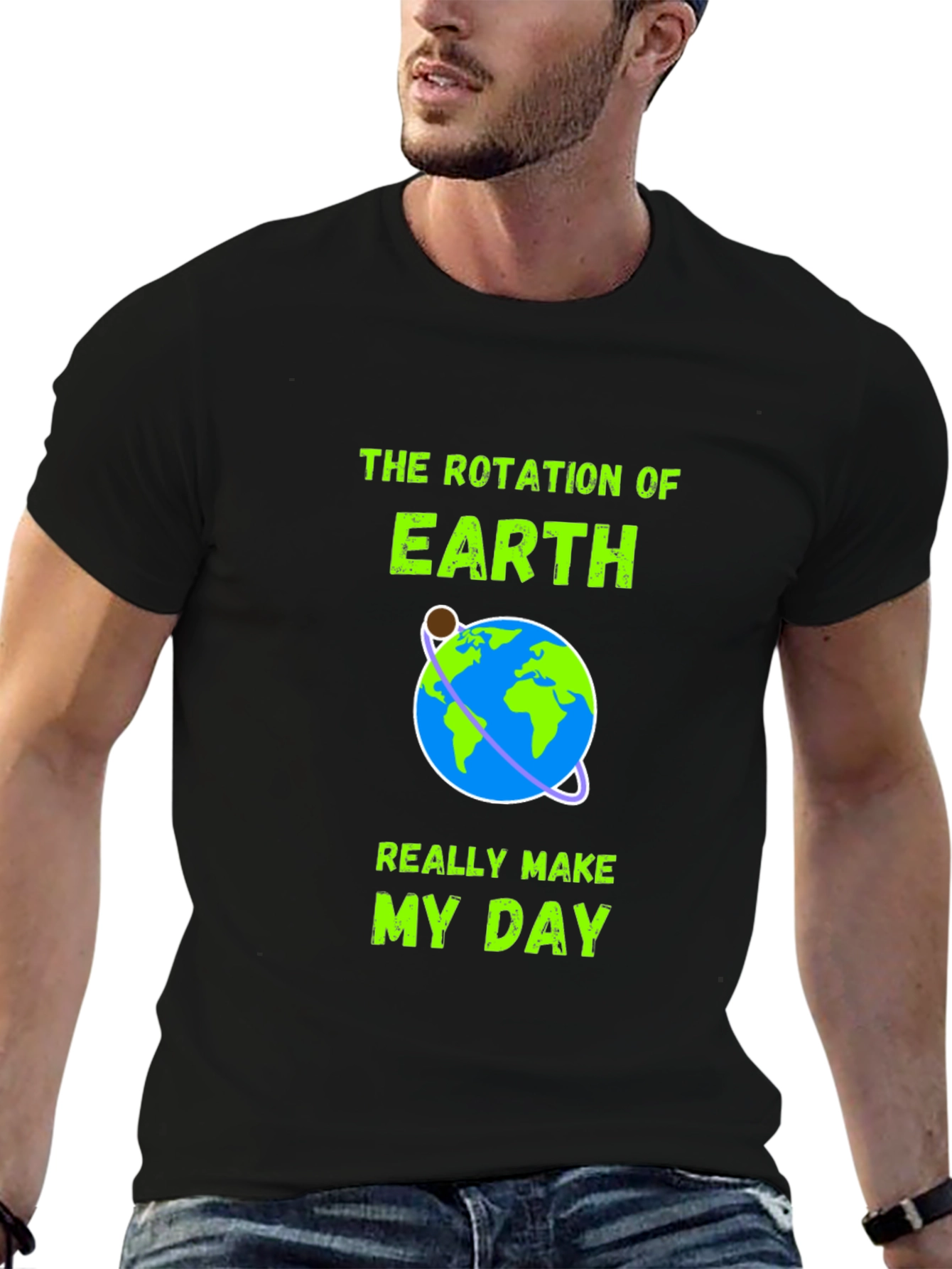 Earth Rotation Graphic Tee - Makes My Day