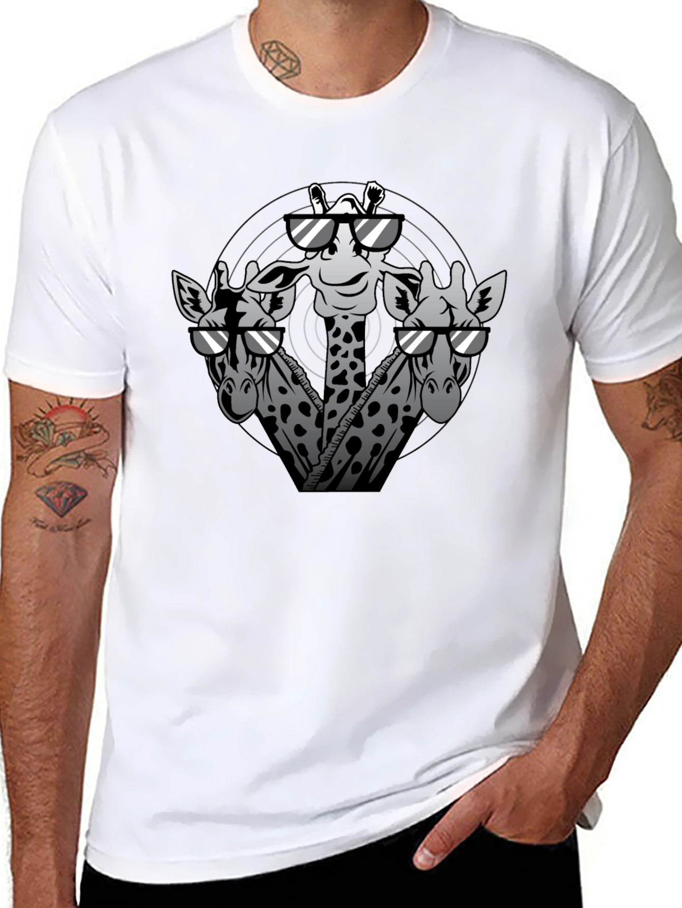 Giraffe Squad Graphic Tee - Cool & Quirky Style