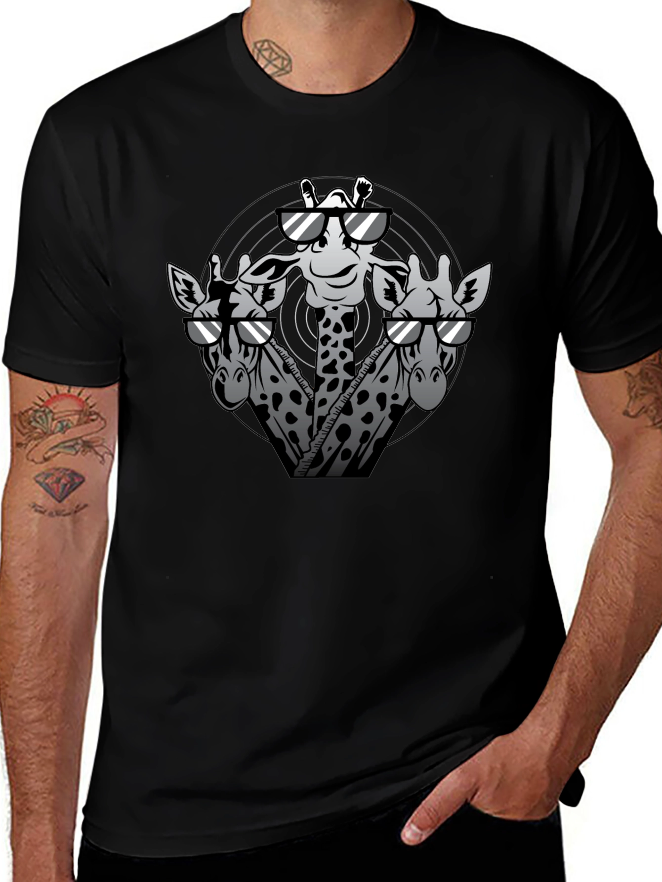 Giraffe Squad Graphic Tee - Cool & Quirky Style