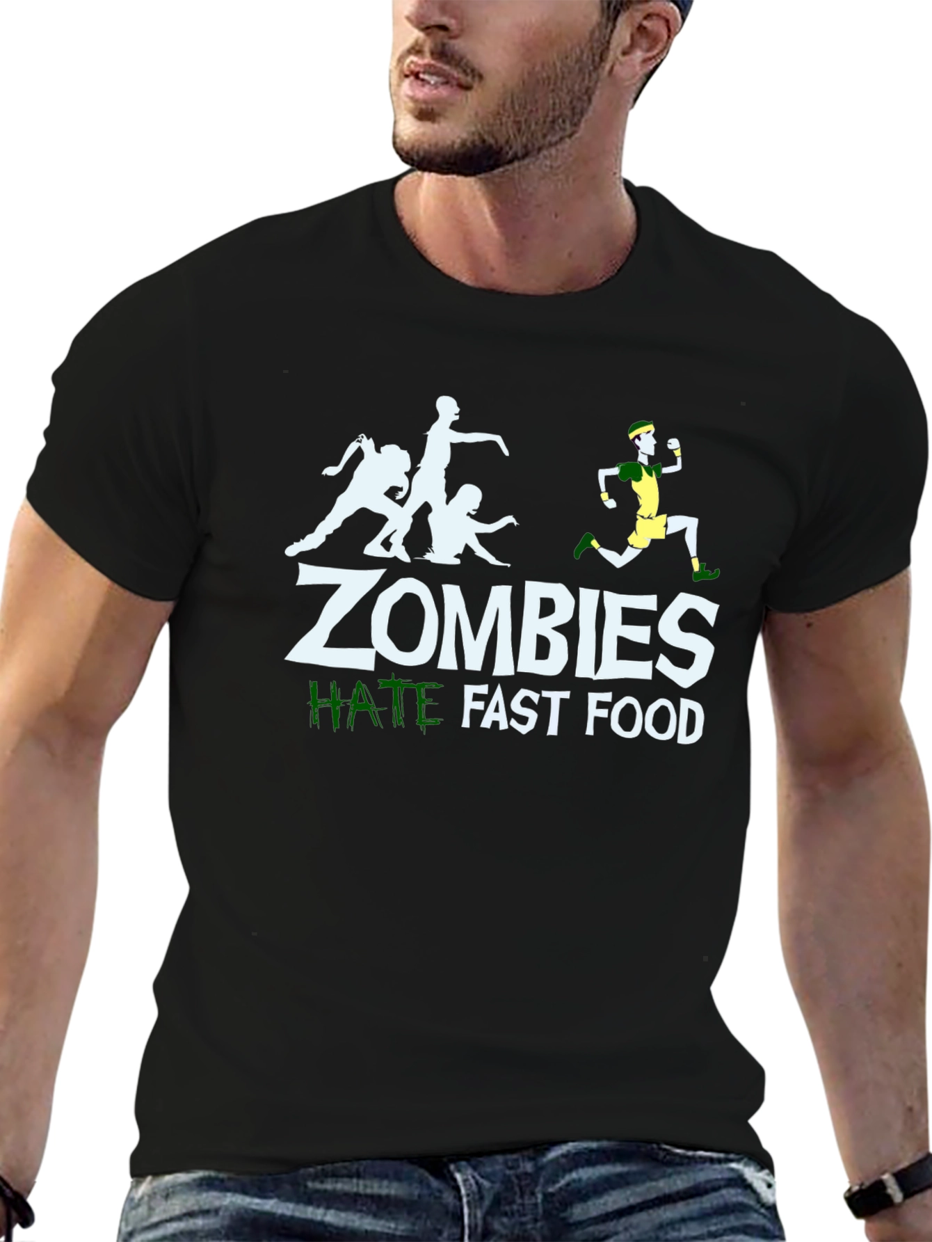 Zombies Hate Fast Food Graphic Tee