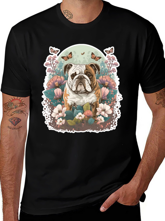 Bulldog Floral T-Shirt
