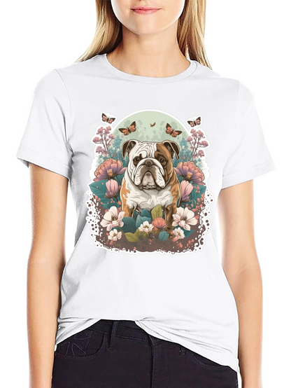 Bulldog Floral T-Shirt