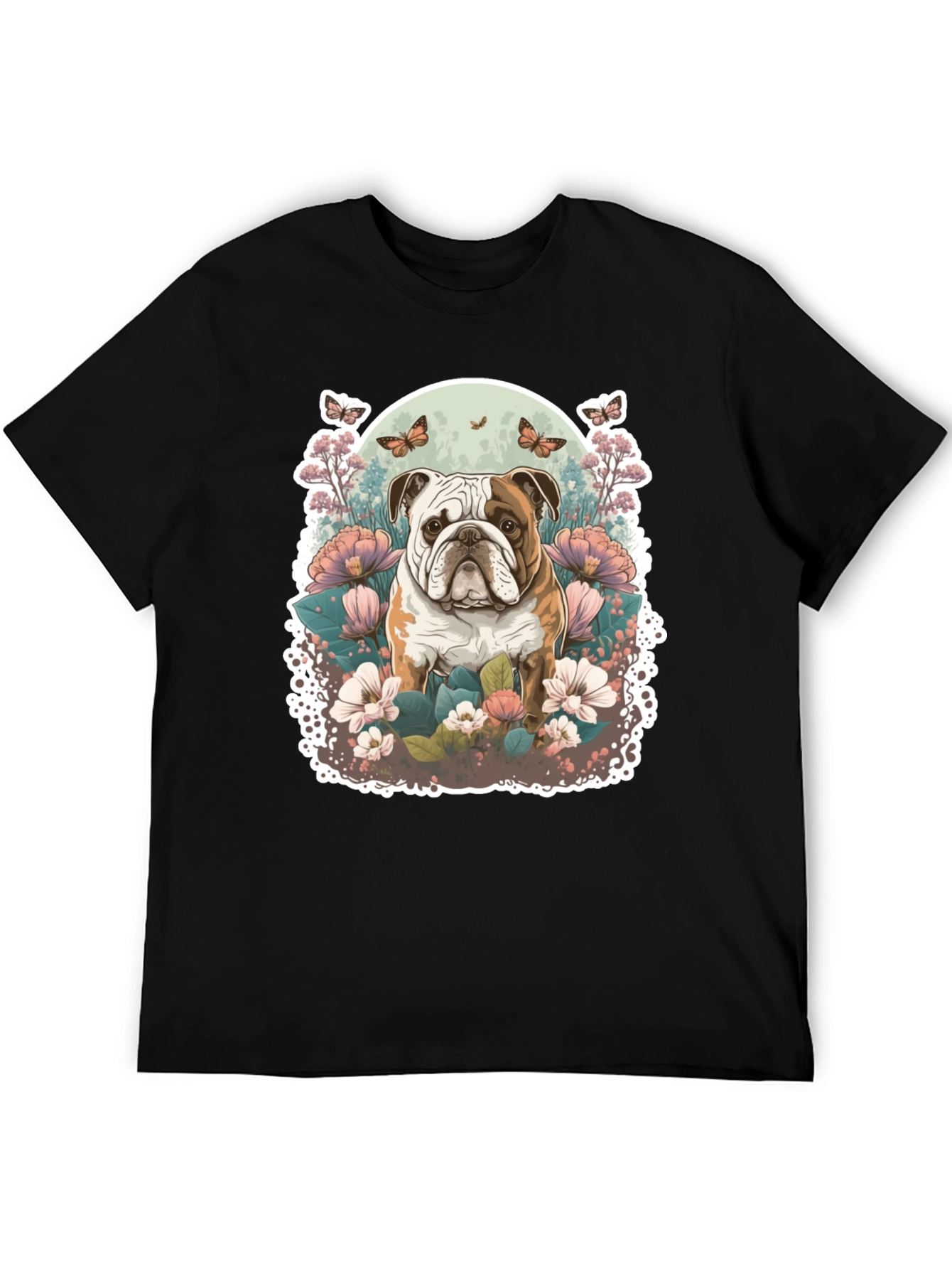 Bulldog Floral T-Shirt