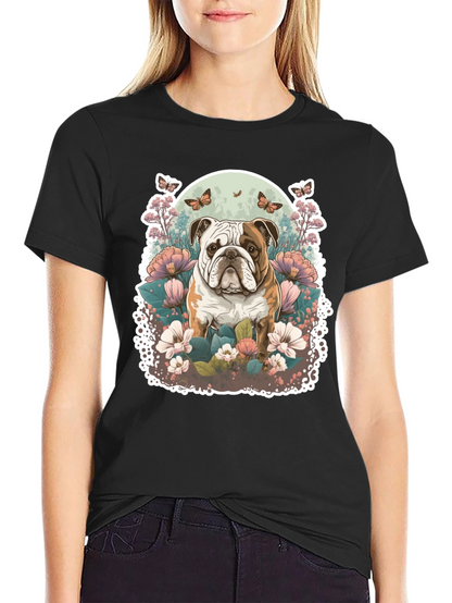 Bulldog Floral T-Shirt