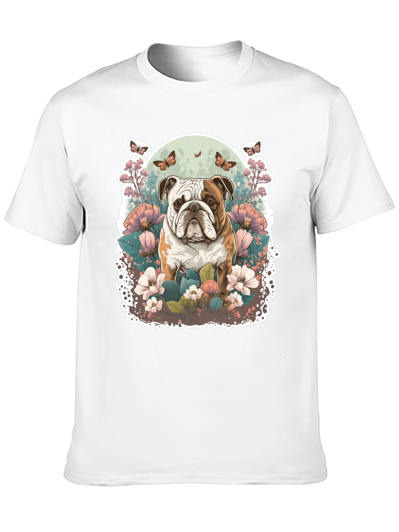 Bulldog Floral T-Shirt