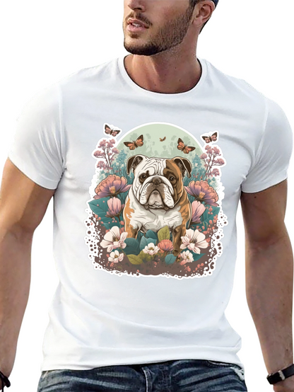 Bulldog Floral T-Shirt