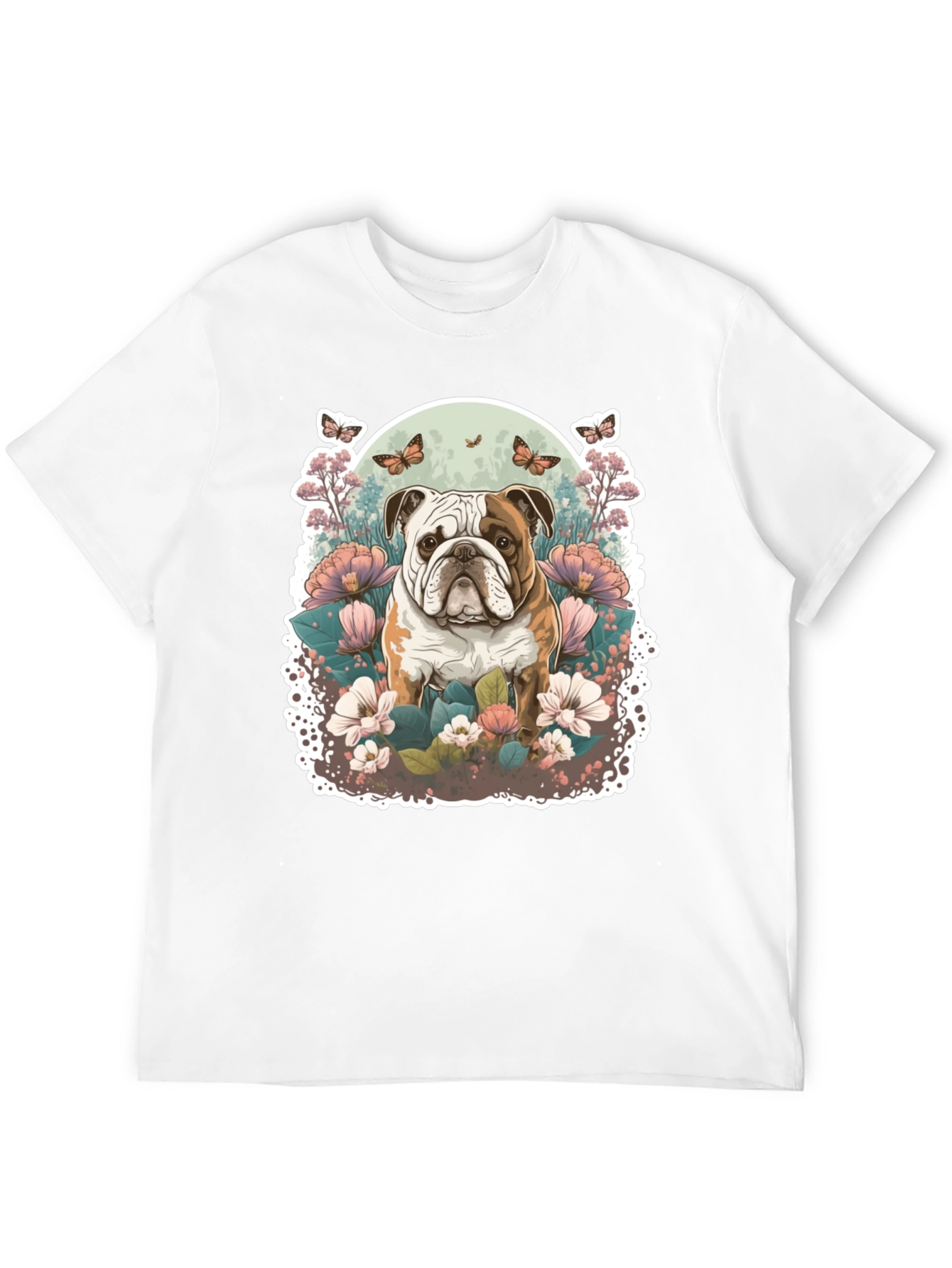 Bulldog Floral T-Shirt