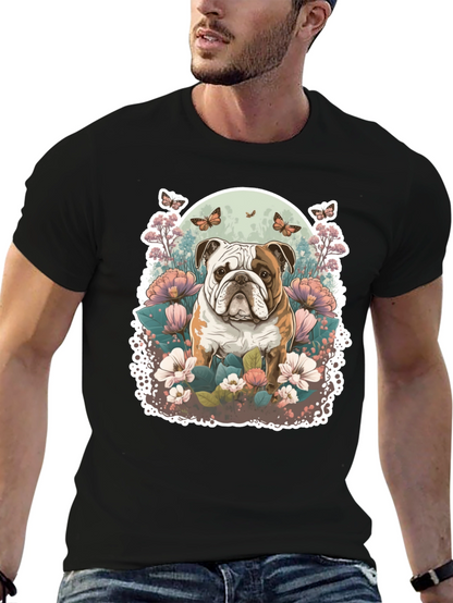 Bulldog Floral T-Shirt