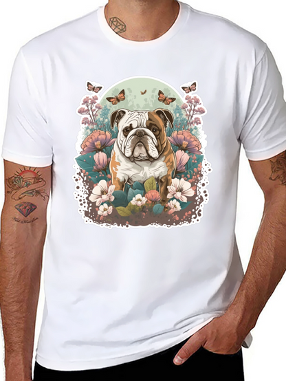 Bulldog Floral T-Shirt