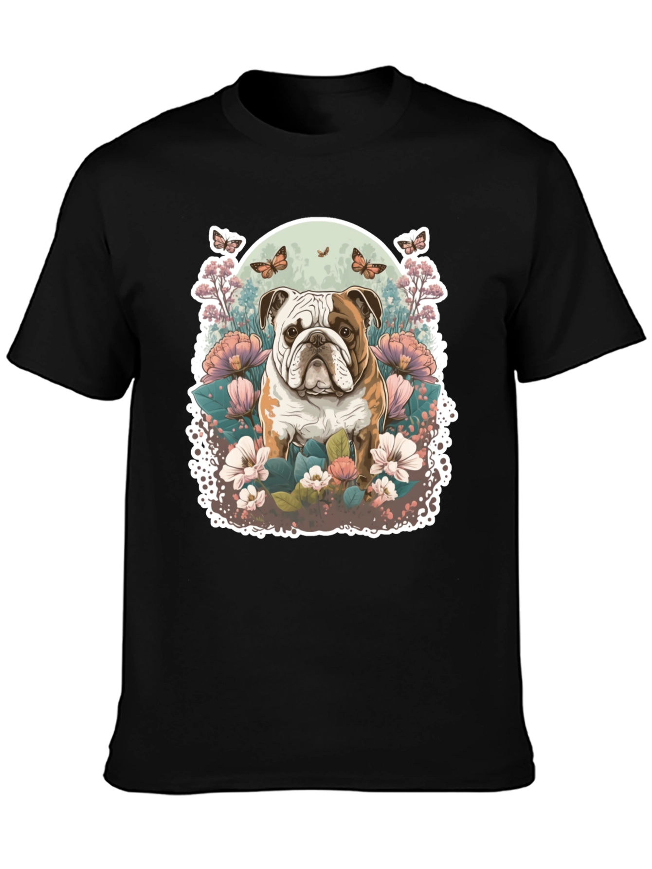 Bulldog Floral T-Shirt