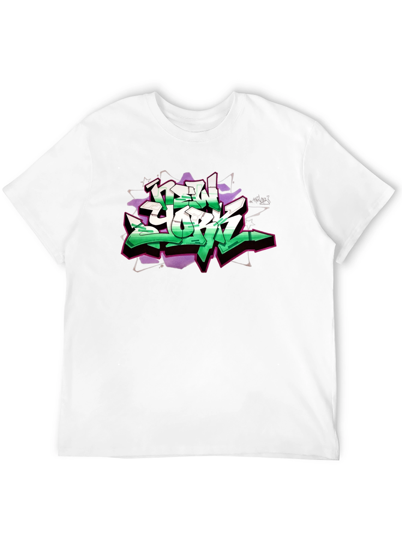 New York Graffiti Graphic Black T-Shirt
