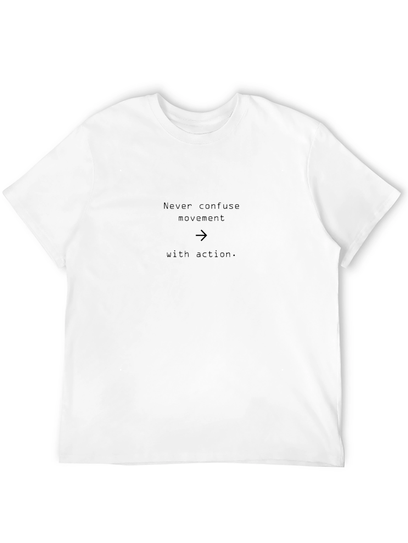 Motivational Black T-Shirt: Movement vs Action