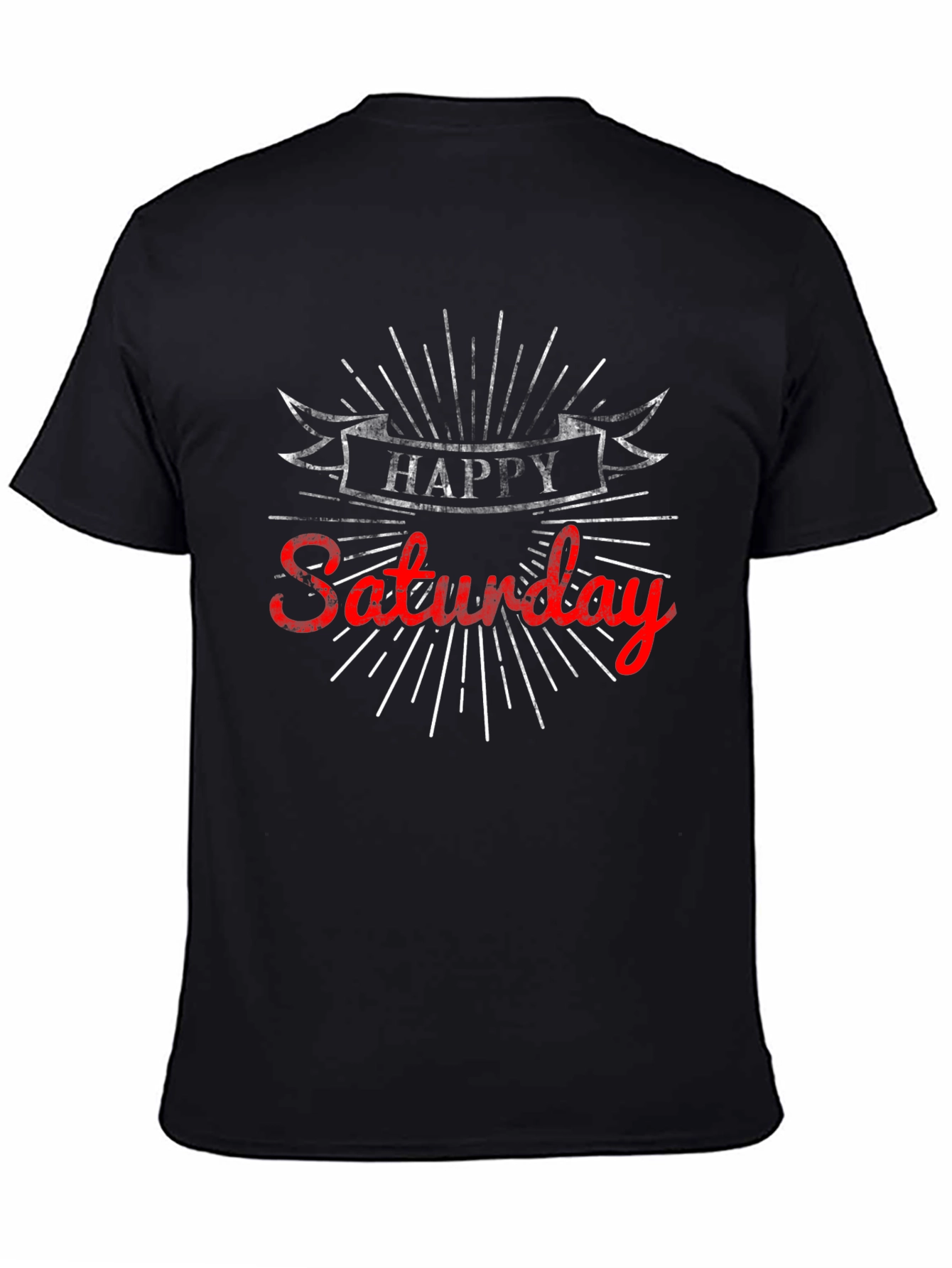 Happy Saturday Graphic Tee - Black