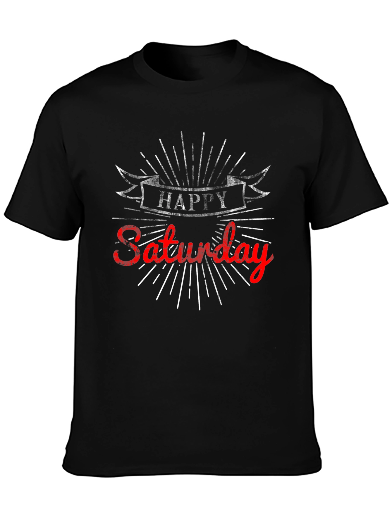 Happy Saturday Graphic Tee - Black