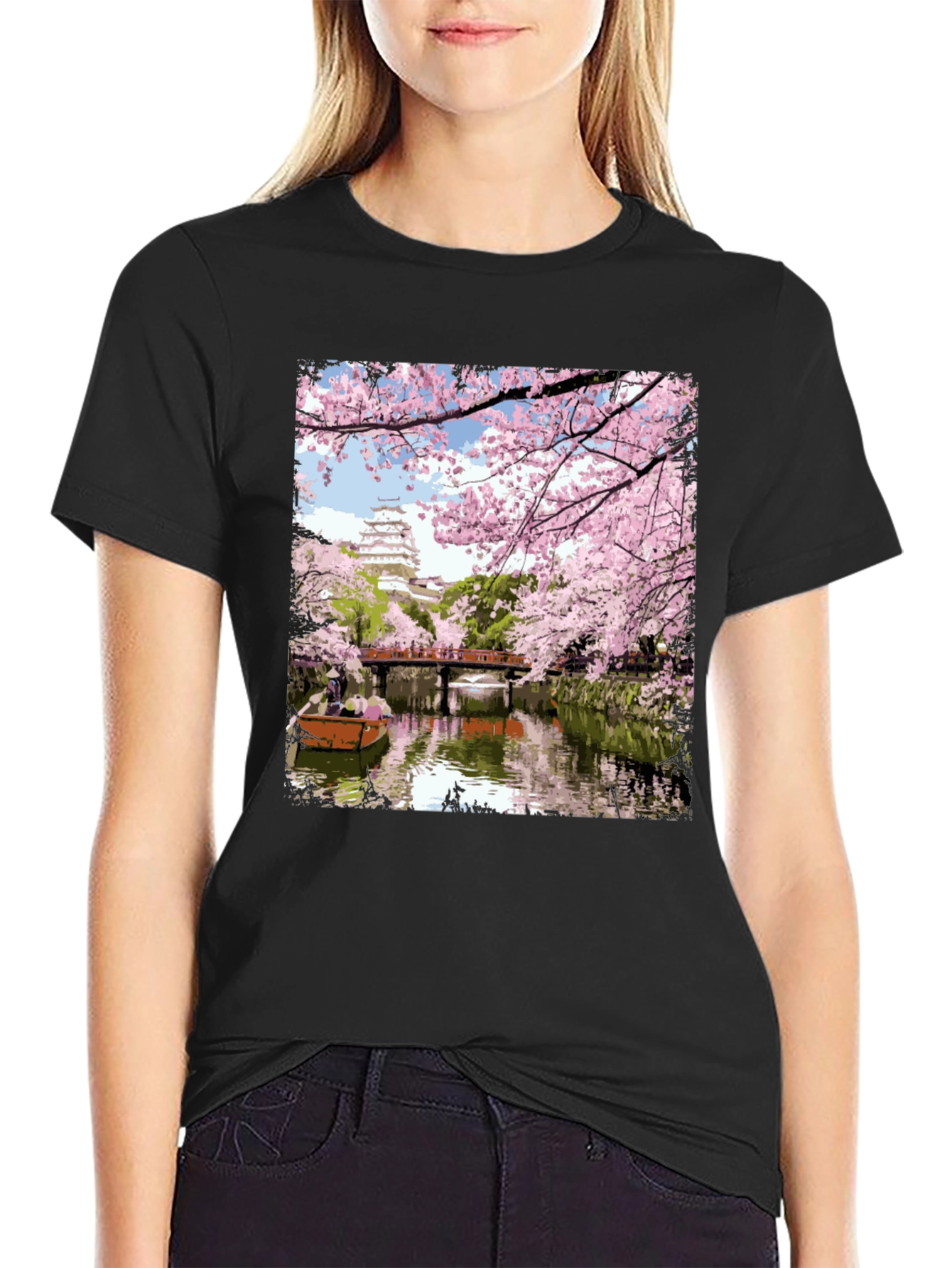 Sakura Castle T-Shirt - Japanese Spring