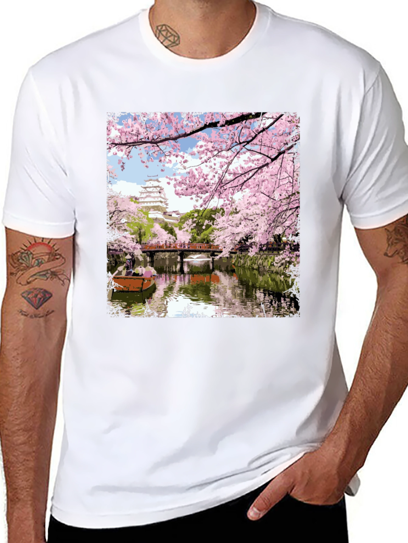 Sakura Castle T-Shirt - Japanese Spring