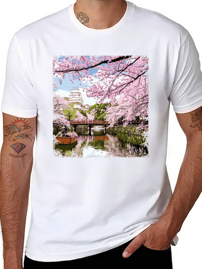 Sakura Castle T-Shirt - Japanese Spring