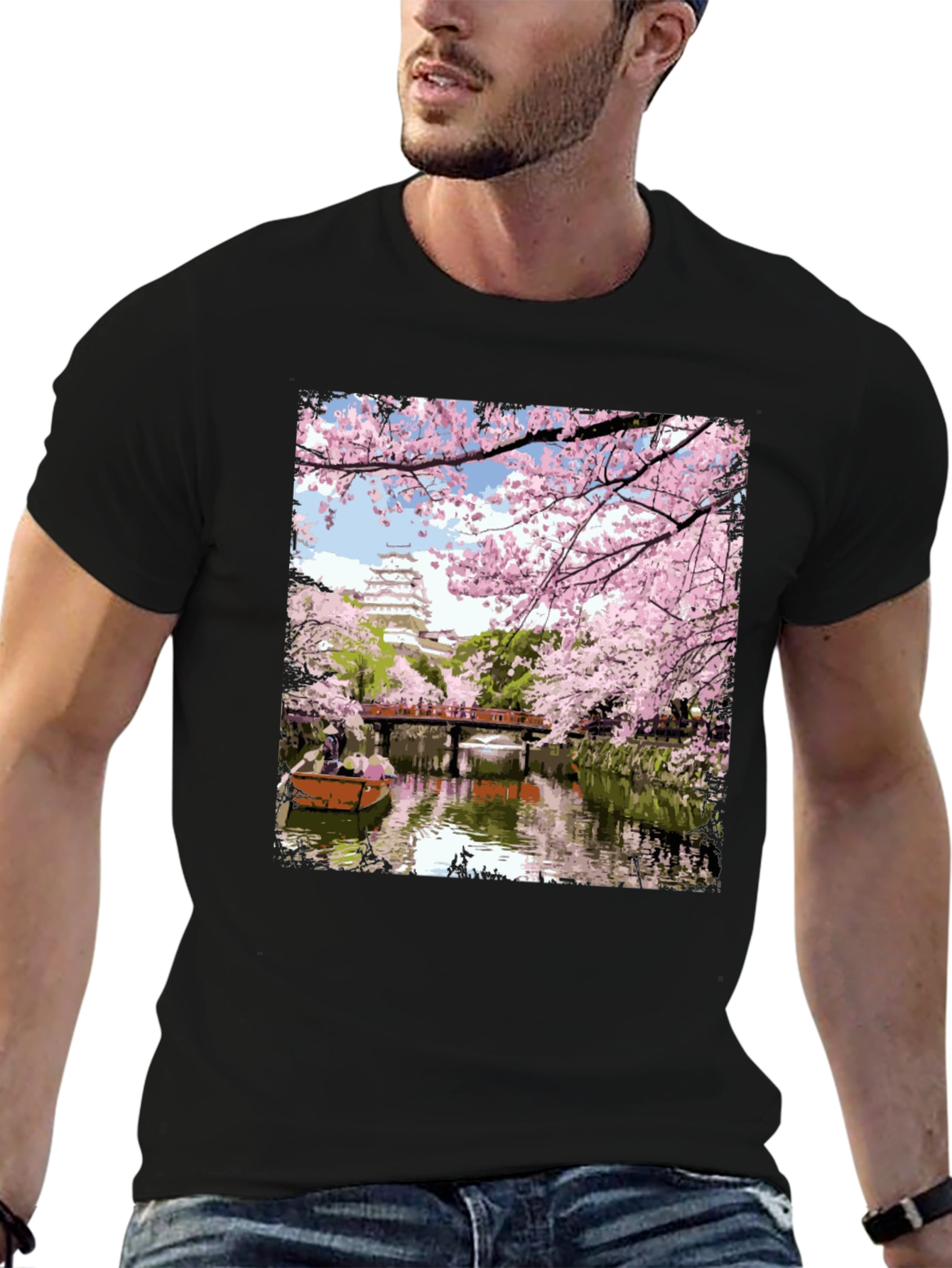 Sakura Castle T-Shirt - Japanese Spring