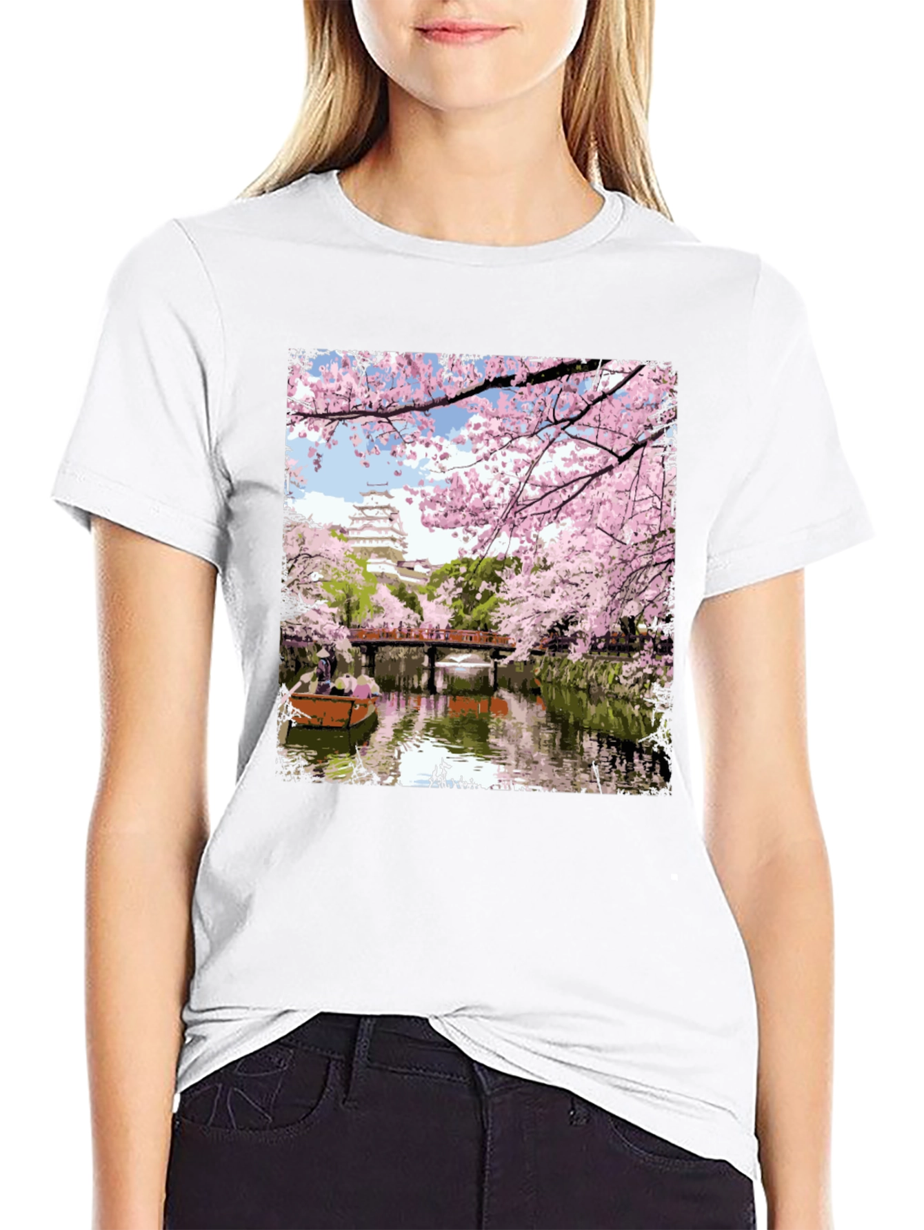 Sakura Castle T-Shirt - Japanese Spring