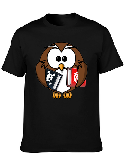 Owl Pirate & Occult Book T-Shirt