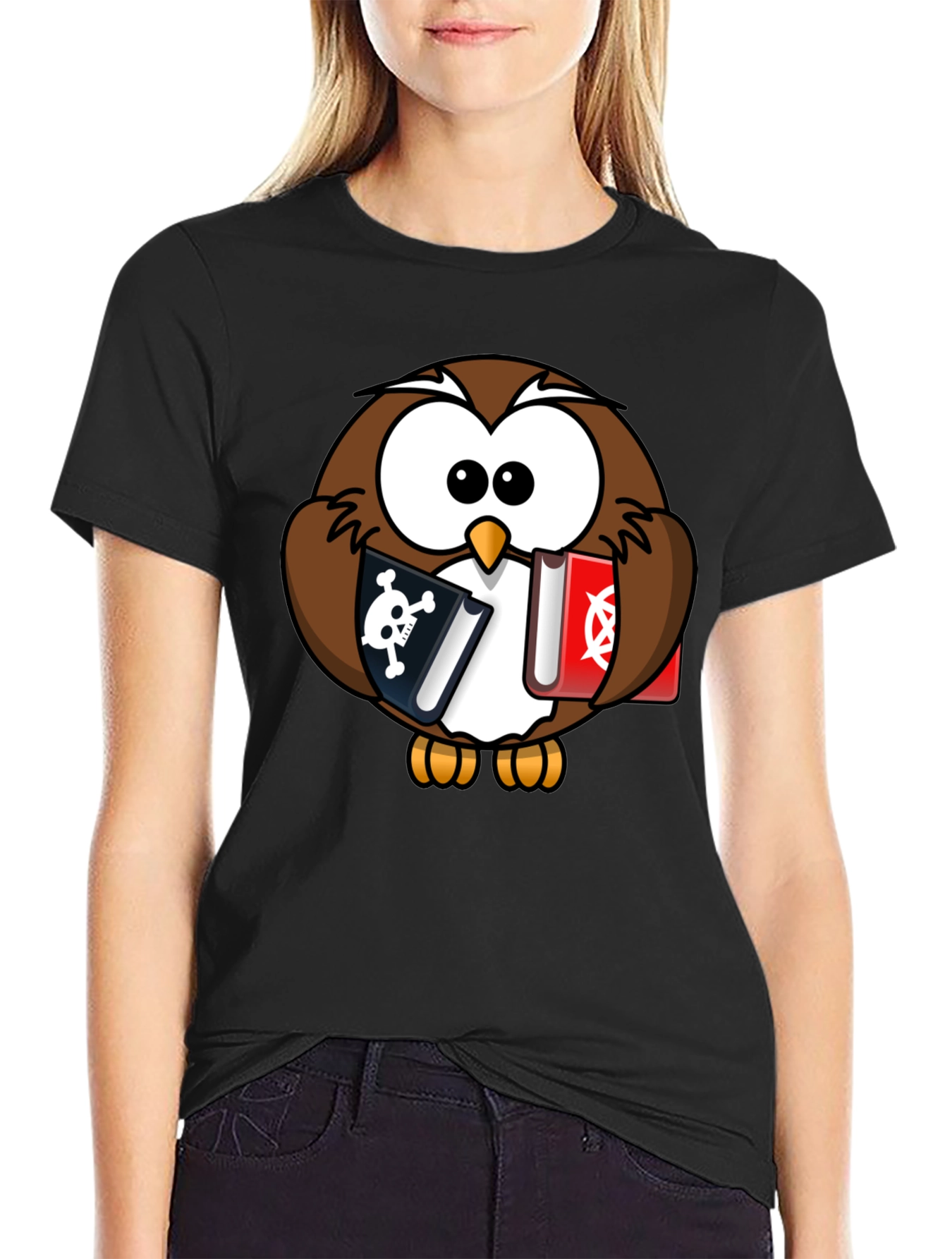 Owl Pirate & Occult Book T-Shirt
