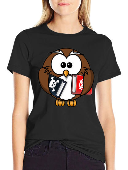 Owl Pirate & Occult Book T-Shirt