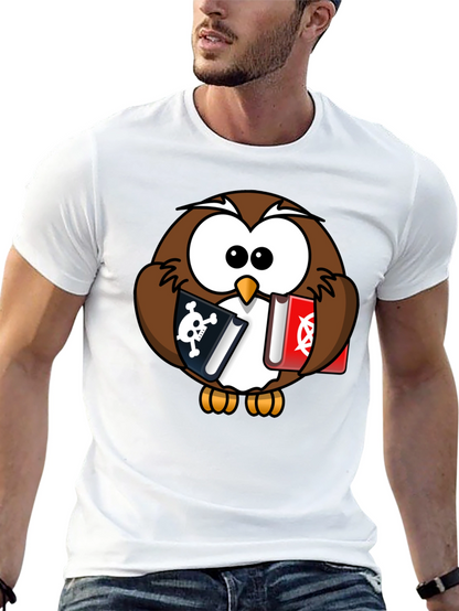 Owl Pirate & Occult Book T-Shirt