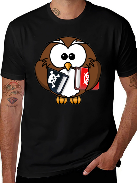 Owl Pirate & Occult Book T-Shirt