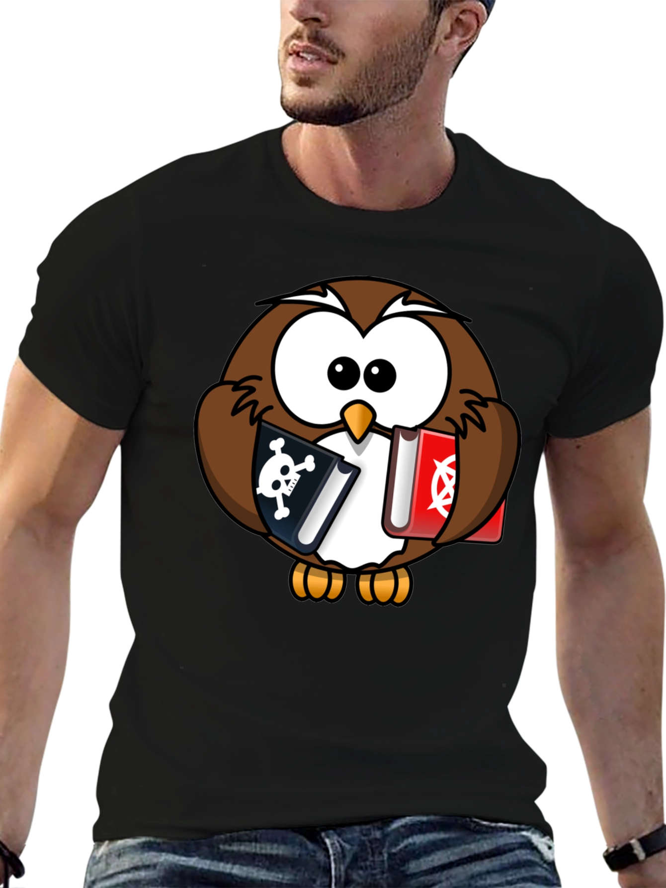 Owl Pirate & Occult Book T-Shirt