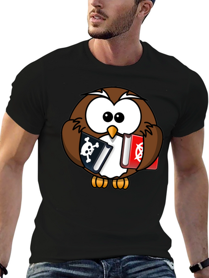 Owl Pirate & Occult Book T-Shirt