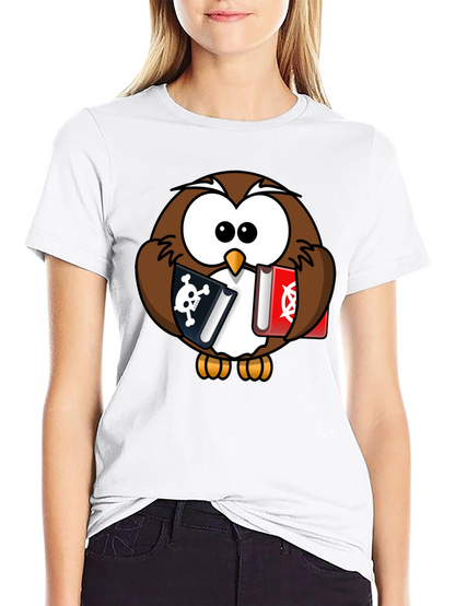 Owl Pirate & Occult Book T-Shirt