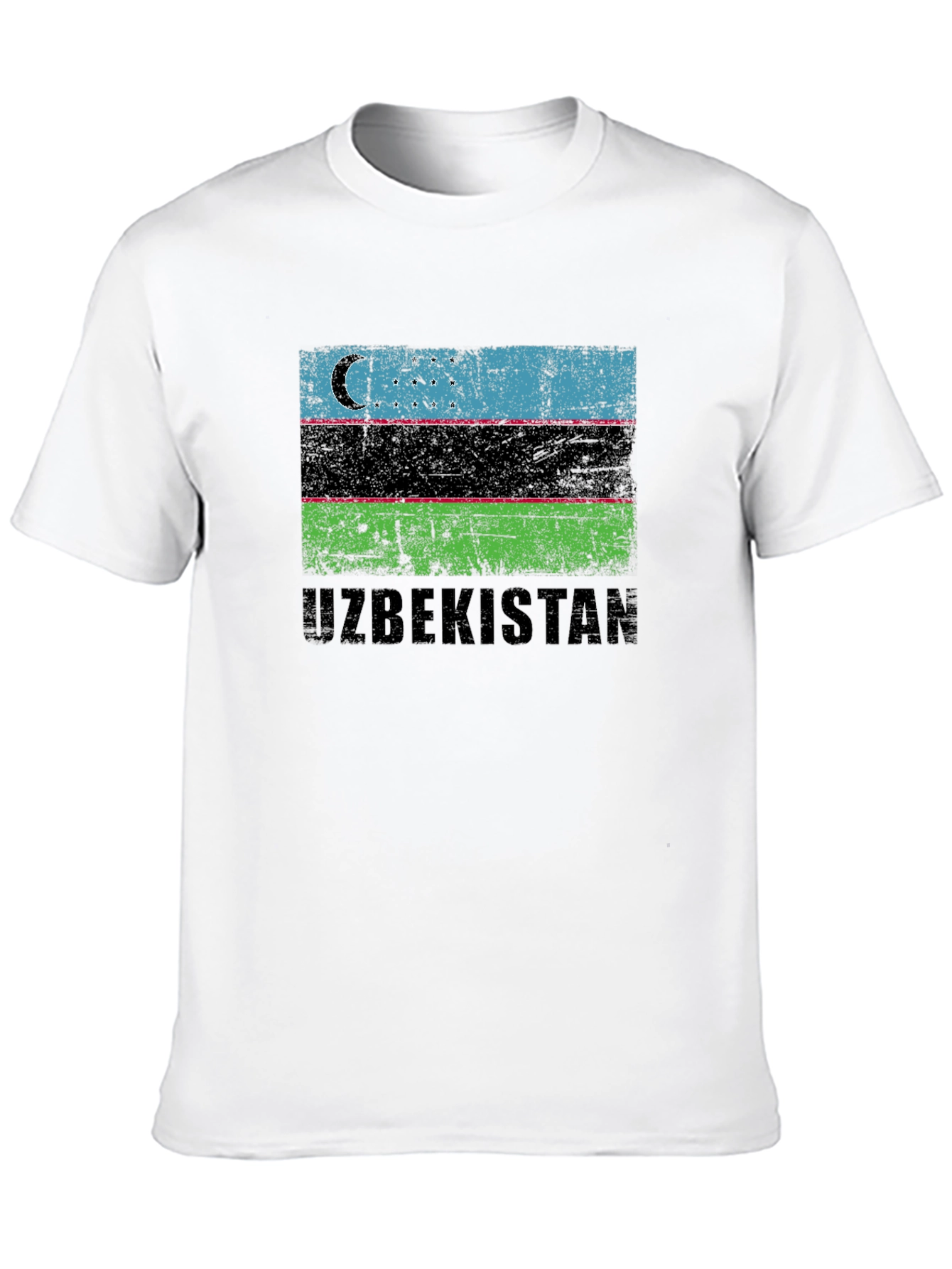 Uzbekistan Flag Graphic T-Shirt