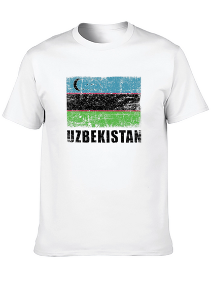 Uzbekistan Flag Graphic T-Shirt
