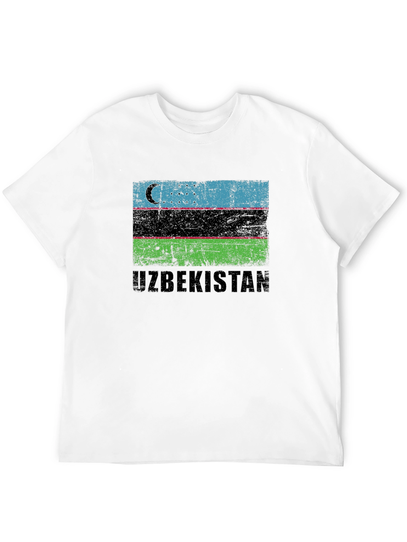 Uzbekistan Flag Graphic T-Shirt