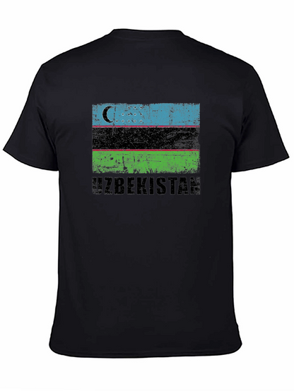 Uzbekistan Flag Graphic T-Shirt