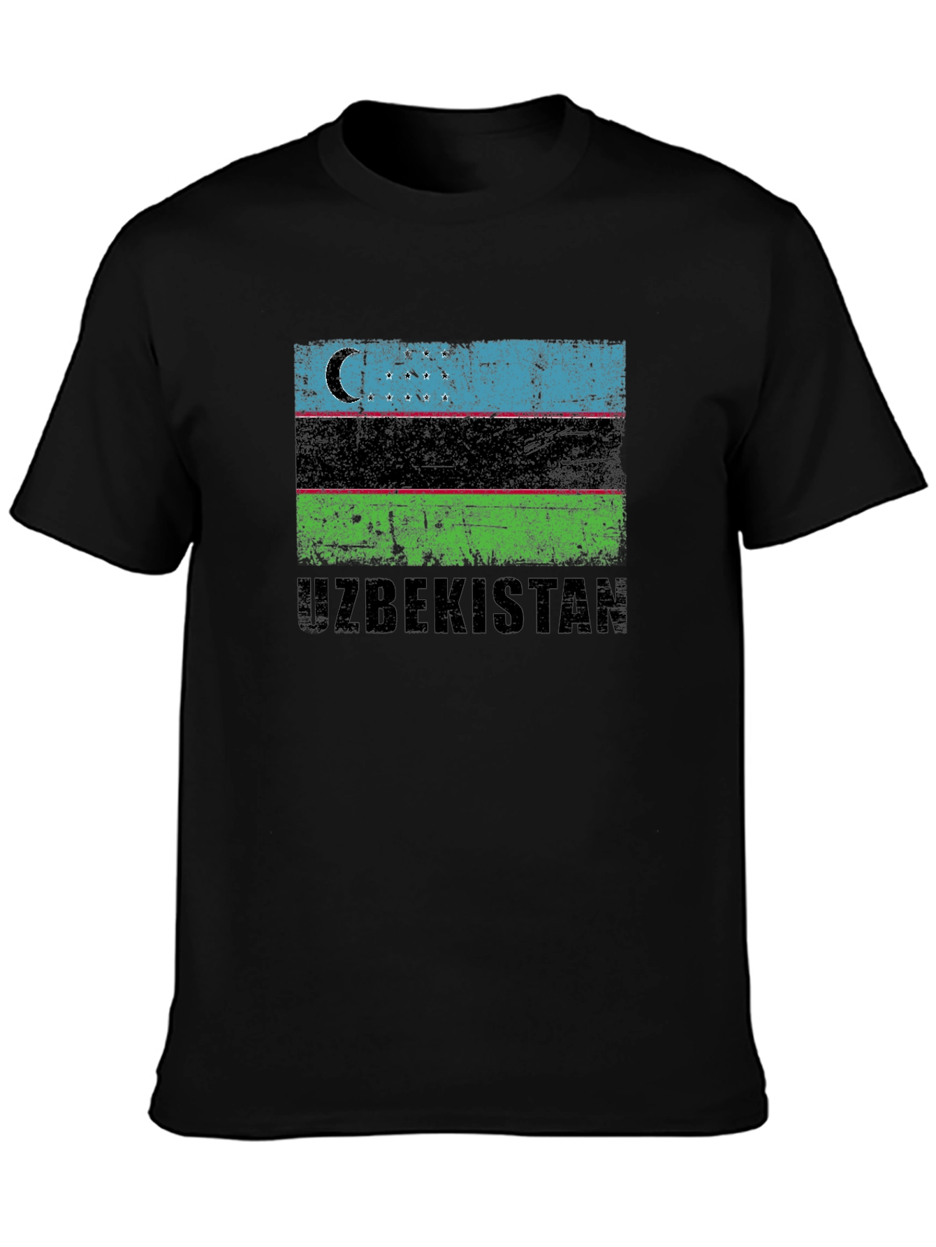 Uzbekistan Flag Graphic T-Shirt