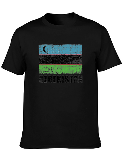 Uzbekistan Flag Graphic T-Shirt
